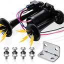 12V 600DB Super Loud Dual Electric Air Horns Kit with Compressor Applicablefor Any 12V Vehicles SUV Truck Car Airhorns Horn Loud Motorcycle Trucks Boats Trains Speaker (Black)