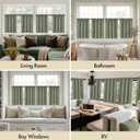MIULEE 4 Panel Sets Short Curtains 54 Inch Length for Small Windows, Blackout Top and Bottom Rod Pocket Mini Curtains for Bedroom Bathroom Basement Kitchen Privacy Black Out Curtain, Sage Green