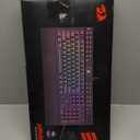 Redragon K550 RGB Gaming Keyboard, 104 Keys + 12 Macro G Keys Wired Mechanical Keyboard w/Aluminum Top Plate, Custom Clicky Purple Switch, Extra USB Port & Wrist Rest (Black)
