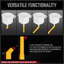 Ultimate No Spill Coolant Funnel Kit - 19-Piece Spill-Free Radiator Funnel Set, Spill Proof Radiator Bleeder Kit, Coolant Filling, Radiator Filler, Extra Funnels and Adapters for Universal Vehicle
