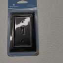 Franklin Brass Architectural (1-Pack) Decorative Light Switch Cover Wall Plate Matte Black 1-Gang Toggle Guards Electrical Outlet 64219