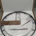 YISITEONE Large Wall Clock for Living Room Decor, Modern Walnut Dial Metal Frame Wall Decor Silent Non Ticking Clocks for Bedroom, Study, Office Decorations, Gift idea, 20.8''