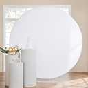 7.5ft White Round Backdrop Covers for Arch Circle Stand, Wrinkle Resistant Background Cover for Birthday Party Wedding Baby Shower Decoration