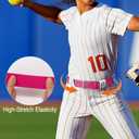 XZQTIVE Baseball Socks and Belt Combo,Over the Knee Softball Socks and Belt,Knee High Football Socks for Kids Youth Adults (Pink)