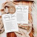 GardenCity Bridal Shower Games, 50 Bridal Shower Family Feud Game Cards, Wedding Shower Game Activity, 50 Guests, Minimalist