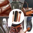 13Pcs Shoe Care Kit for Men & Women,3 Horsehair Shoe Polish Brush,Black Brown Neutral Mink Oil for Shoes,Care for Leather Boots, Shoe Cleaning Kit as Gift for Men with Shine Sponges & Care Cloth