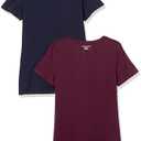 Amazon Essentials Women's Regular-Fit Short-Sleeve Crewneck T-Shirt, Multipacks XXL