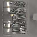 Bolts, Nuts, and Washer Assortment Kit - 120 pcs Nuts and Bolts Assortment Kit, Nut Bolt and Washer Assortment, Bolt and Nut Assortment (Silver, 120)