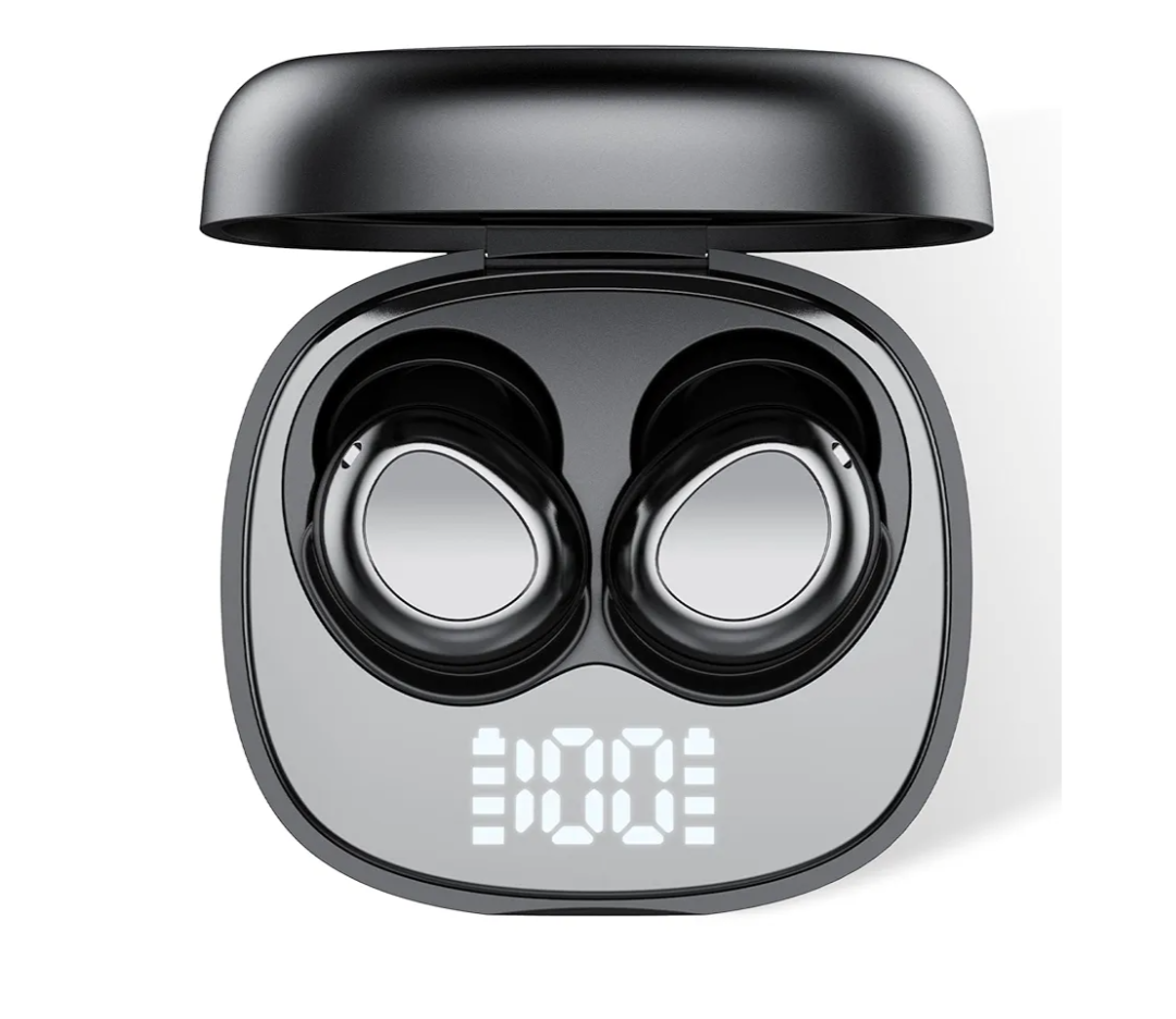 Sleep Ear Buds, True Wireless Earbuds, 2025 Ultra-Mini Bluetooth 5.4 Earbuds for Side Sleepers, 53H Play Hi-Fi Stereo 3D Bass Noise Cancelling Bluetooth headphones, USB C, IP7 Waterproof LED Earphones