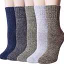 YSense Womens Wool Socks, Winter Boot Socks Stocking Stuffers Gifts for Women Men Warm Crew for Hiking, Size: Large