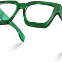 VISOONE Blue Light Blocking Glasses with TR90 Rectangle Frame and Chic Preppy Look for Women Men RIVER