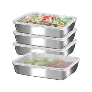GIUOIDUO stainless steelFood Storage 10Pack Lunch BoxContainers setsstorage box with lidfreezer FrozenKitchen tra with lidOven plateSide dish plate Freezer & Dishwasher Safe