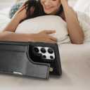 iCoverCase Compatible with Samsung Galaxy S24 Ultra Case with Card Holder, Kickstand, RFID Blocking PU Leather Protective Flip Phone Case for S24 Ultra 5G (Black)