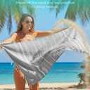 24 Pack Turkish Beach Towels Quick Dry Sand Free Soft Absorbent Extra Large Big Blanket Adult Oversized Bath Pool Swim Towel Lightweight Thin Fast Drying Compact No Sand Packable Vacation Essentials