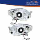 GXYWADY Headlight Assembly Replacement for 2007-2011 Yaris Sedan Halogen Projector Headlamp Headlights Pair Left and Right Side