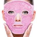 ZNCUETD Face Ice Mask Facial Ice Packs Gel Hot Cold Compress for Post Oral, Dental, Nose, Facelift Plastic Cosmetic & Laser Surgery Recovery Puffiness Swelling Dark Circles & Headaches Gift for Women (Pink #19)