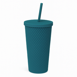 Manna Teal Rubberized Studded Tumbler 24 fl oz