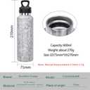 Boundless Voyage Titanium Vacuum Water Bottle Double-Walled Insulated Cup Lightweight and Leak-Proof Travel Outdoor Office School Sport Bottle (600ml silver)