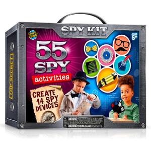 Kids Spy Kit, Explore 15 Secret Missions & Create 14 Detective Gadgets - Birthday for 7, 8,9,10 Year-Old Boy