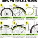 2 Pack 700x25C-32C FV42/AV48/FV60mm 700c Bike Tube, Butyl 700C Road Bike Tube with 2 Tire Levers, 700c Bicycle Inner Tube Compatible with 700 x 25C 700x26C 700x28C 700x32C Inner Tube