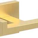 BOZWELL Double Towel Hooks for Bathroom Light Brushed Gold Wall MountSimple Modern Square Style Coat Robe HookStainless Steel Heavy Duty Door Hanger for Bathroom Bedroom Kitchen Hotel Pool 1502-G-1