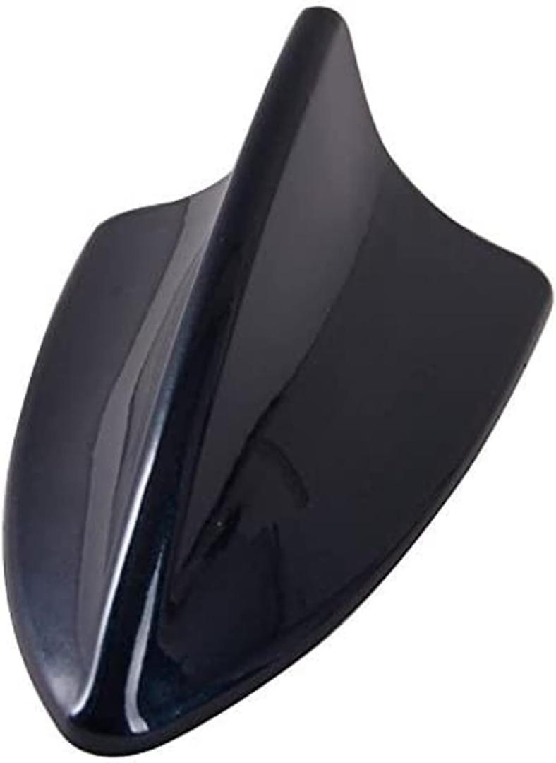 Possbay Glossy Black Car Decorative Shark Fin Antenna with Adhesive Tape ABS Plastic Universal Fit Decorative Cover Accessories (Black)