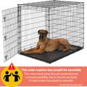 Solutions by MidWest Homes for Pets 54-Inch Drop Pin Crate for Giant Breeds Over 100 lbs, Single Door Dog Crate with Leak-Proof Tray & Secure Latches, Durable Drop Pin Construction