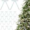 Dusty Blue Velvet Ribbon Christmas Bow 5 x 7 Inches Premade Blue Bows for Christmas Tree Hanging Decorations Gift Wrapping Wreaths Crafts Outdoor Indoor Home Decor Wedding, Pack of 24