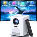 Projector with 5G WiFi and Bluetooth,Full HD 4K 20000L Movie Projectors with Mini Tripod,Portable Movie Outdoor Projector for Home Theater,Compatible with Phone/Laptop/TV Stick/PS5/USB