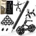 Juboury Magnetic Fidget Pen, Decompression Magnetic Toy Pen, Stress Relieving Gift for Adults Kids Teens, Novelty Toy for 10 11 12 13 14 Year Old Boys (Black)
