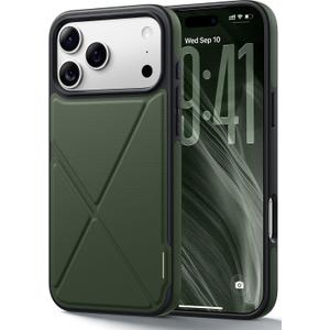 X Fold Stand for iPhone 17 Pro Max Case Compatible with MagSafe [Nano TechWoven] [16FT Military Grade Protection] Shockproof Anti-Slip, Slim for 17 Pro Max Case with Stand 6.9" - Green