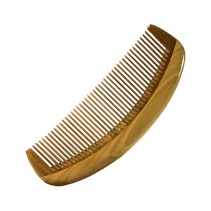 Green Sandalwood Teasing Hair Comb - Anti Static Fine Tooth Wooden Styling Brush for Smoothing, Detangling & Volumizing Thin/Fine Hair (No Handle)