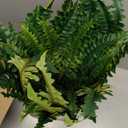 Hollyone Artificial Large Fern Boston Potted Plant for Outdoors & Indoor 25.5inch Faux Fake Fern Bush Plant in Pot for Patio Garden Farmhouse Windowsill Entrance Porch Office Living Room Home Decor