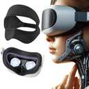 3 x 2Pcs Silicone Breathable Facial Cover for Meta Quest 3S | Elastic sweat-resistant silicone cover protects skin and brings comfy long-time VR gameplay