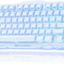 GravaStar Mercury K1 75% Blue Gaming Keyboard, Aluminum Alloy Mechanical Keyboard, Gasket Hot-Swap Socket, Linear Switches, RGB Backlit, Wireless Keyboard for Gaming, Office, and Gifts