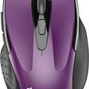 TECKNET Wireless Mouse (2.4G & BT5.0/3.0) Silent 4800 DPI Computer USB A & Bluetooth Mouse 6 Buttons, Wide Compatibility - Purple