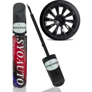 SYOAUTO Matte Black Rim Touch Up Paint For Tesla Model Y 20" Induction Wheel Touch Up Paint Pen Rim Scratch Repair Curb Rash Pen(Matte/Satin Black)