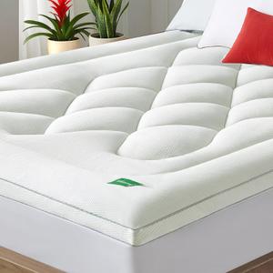 Mattress Topper Queen Size Mattress Pad,Viscose Made from Bamboo Mattress Cover,Pillow Top Mattress Topper for Back Pain Relief,Waterproof,Soft Mattress Pad(60x80 inch, White)