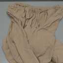 Faleave Women's Cotton Linen Summer Palazzo Pants Flowy Wide Leg Beach Trousers with Pockets (X-Large, Khaki)