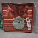 RUSPEPA Christmas Gift Box with Lid, Santa Claus and Red Bow Design, Medium Collapsible Gift Box with Ribbon and Tissue Paper for Holiday Party, Gift Wrapping, Candy Storage, 9x9x9 Inches, 1 Pcs