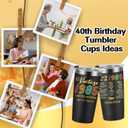 1985 40th Birthday Gift for Women and Men - 40th Gifts for Parents - 40th Class Reunion - Mom Dad Wife Husband Grandpa Grandma Present - 20oz Tumbler Cup Black