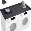 Washer Dryer Countertop with Edge, 54" x 27.5" Laundry Topper for Laundry Room Organization, Laundry Countertop Over Washer and Dryer, Counter Table Top for Washer and Dryer, Black (Style A)