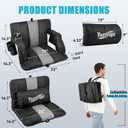 Wide Stadium Seats with Back Support for Bleachers, Extra Thick Padded Bleacher Seat with 6 Adjustable Backrest Positions, Lumbar Pillow & Cup Holder, Portable Stadium Chair for Sports Events