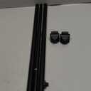 Curtain Rods for Windows 35-47 inch, 5/8 inch Matte Black Curtain Rod with Brackets Adjustable Telescoping for Bedroom Kitchen Study Living Room