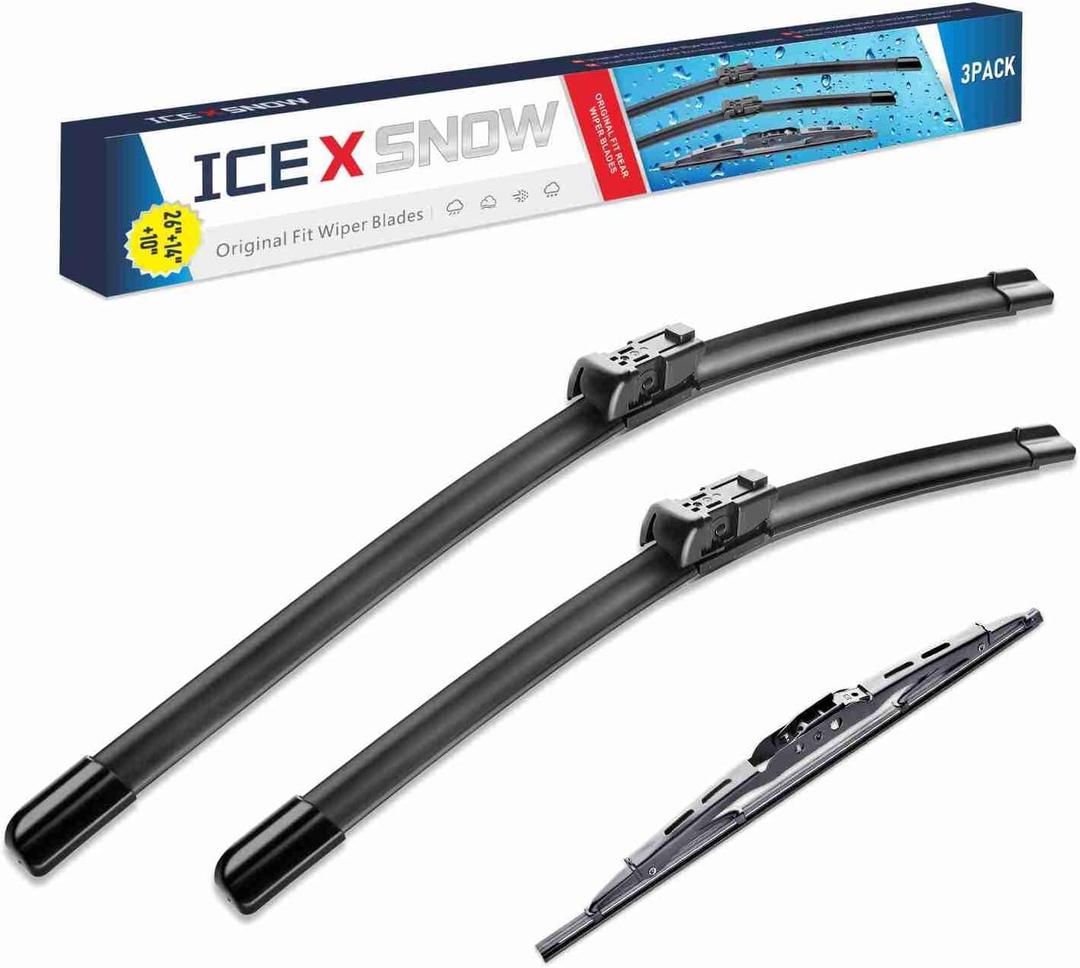 IceXsonw 3 Wipers Windshield Wiper Blades Replacement for Chevrolet Chevy Trax/Buick Encore 2021 2020 2019 2018 2017 2016 2015 2014 2013-26"/14"/10" Windshield Wiper Blades,Top Lock