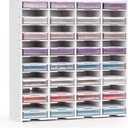 Krafetto 60 Grids Diamond Painting Tray Organizer Holder, Diamond Art Trays with Lid Storage Tower, Wall-Mountable Tray Containers Shelves (Trays are Not Included)
