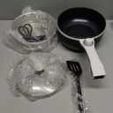 Dezin Hot Pot Electric with Steamer Upgraded, Non-Stick Saut Pan, Rapid Noodles Electric Pot, 1.5L Mini Pot for Steak, Egg, Fried Rice, Ramen, Oatmeal, Soup with Power Adjustment (Black 2)