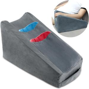 Arm Elevation Pillow Arm Wedge Pillows for Adults Arm Support Pillow with Pocket for Post Surgery Elbow Rest Pillow with Removable Pillow for Sleeping(Grey)