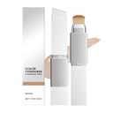 Blanc Cover Cream Stick - Korean Color Changing Foundation Stick V - Dual-Ended with Detachable Brush, Medium to Full Coverage Base Makeup, Portable for Daily Use (Natural)