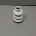 Ceramic Modern Dried Flower Vase, Off White Round Pampas Vase, Boho Home Decor for Centerpiece Wedding Dinner Table Party Living Room Office Bedroom, Housewarming Gift (Large)